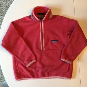 Patagonia 1/2 Zip Girls Synchilla Fleece Pink XS